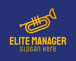 Brass Trumpet Instrument  logo design