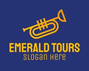 Brass Trumpet Instrument  logo design