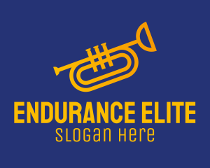 Brass Trumpet Instrument  logo design