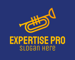 Brass Trumpet Instrument  logo design