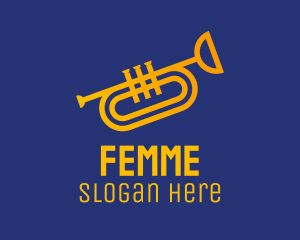 Brass Trumpet Instrument  logo design