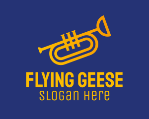 Brass Trumpet Instrument  logo design