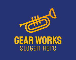 Brass Trumpet Instrument  logo design