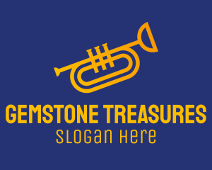 Brass Trumpet Instrument  logo design