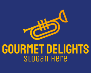 Brass Trumpet Instrument  logo design