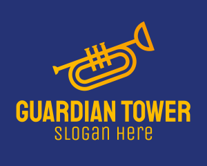 Brass Trumpet Instrument  logo design