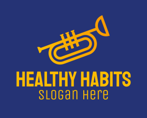 Brass Trumpet Instrument  logo design