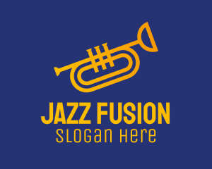 Jazz - Brass Trumpet Instrument logo design