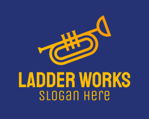 Brass Trumpet Instrument  logo design