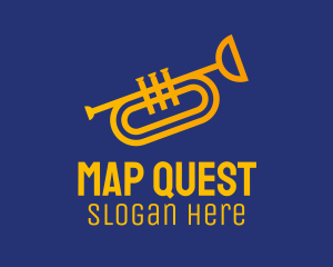 Brass Trumpet Instrument  logo design