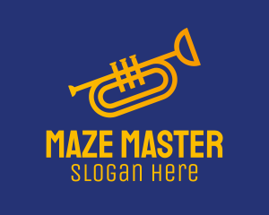 Brass Trumpet Instrument  logo design