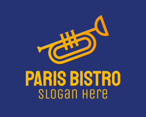 Brass Trumpet Instrument  logo design