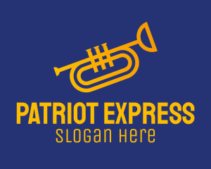 Brass Trumpet Instrument  logo design