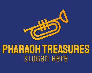 Brass Trumpet Instrument  logo design