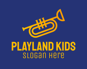 Brass Trumpet Instrument  logo design