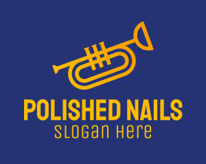 Brass Trumpet Instrument  logo design