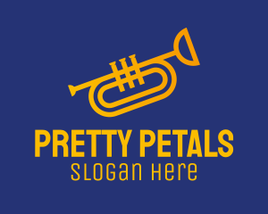 Brass Trumpet Instrument  logo design