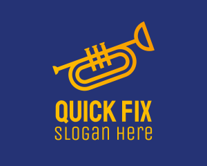 Brass Trumpet Instrument  logo design