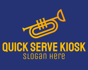 Brass Trumpet Instrument  logo design