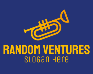 Brass Trumpet Instrument  logo design