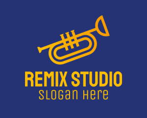 Brass Trumpet Instrument  logo design