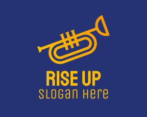 Brass Trumpet Instrument  logo design