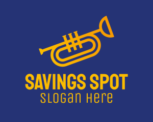 Brass Trumpet Instrument  logo design