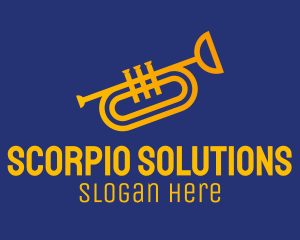 Brass Trumpet Instrument  logo design