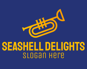 Brass Trumpet Instrument  logo design