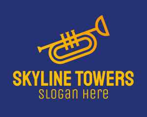 Brass Trumpet Instrument  logo design