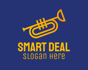 Brass Trumpet Instrument  logo design