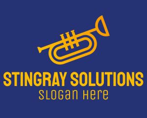 Brass Trumpet Instrument  logo design