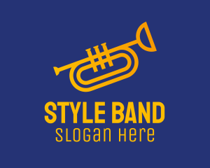 Brass Trumpet Instrument  logo design