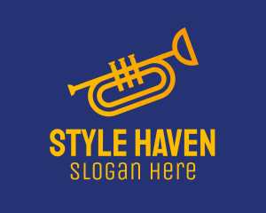 Brass Trumpet Instrument  logo design