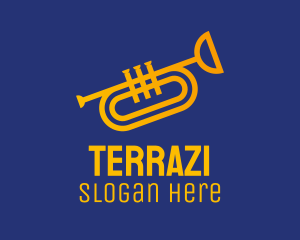 Brass Trumpet Instrument  logo design