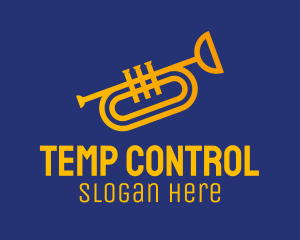 Brass Trumpet Instrument  logo design