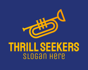 Brass Trumpet Instrument  logo design