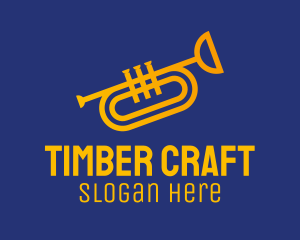 Brass Trumpet Instrument  logo design