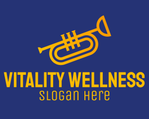 Brass Trumpet Instrument  logo design