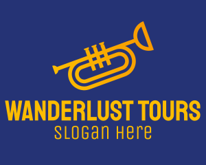 Brass Trumpet Instrument  logo design