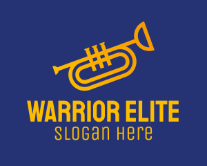 Performer - Brass Trumpet Instrument logo design