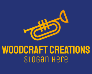 Brass Trumpet Instrument  logo design