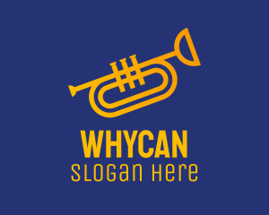 Jazz - Brass Trumpet Instrument logo design