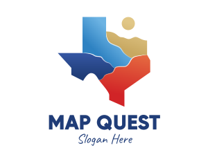 Texas State Map logo design