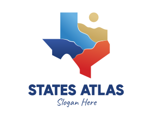 Texas State Map logo design
