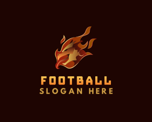 Stream - Fire Dragon Reptile logo design