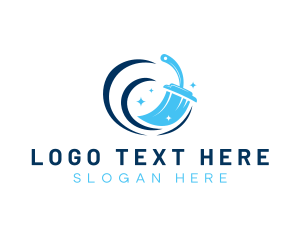 Sanitary - Squeegee Janitor Cleaning logo design