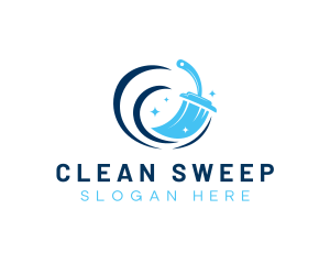 Janitor - Squeegee Janitor Cleaning logo design