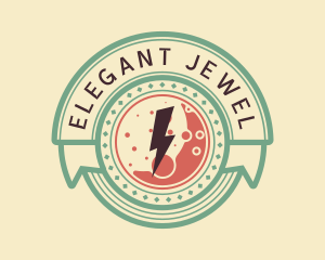 Vintage Moon Bolt Banner logo design