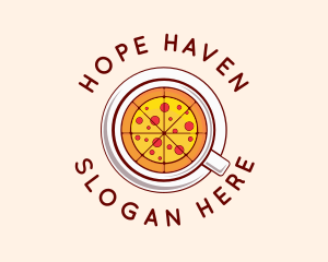 Pizza Restaurant Dish Logo